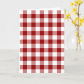 Patroon rode en witte gingham kaart (Gele Bloem)