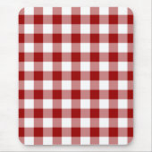 Patroon rode en witte gingham muismat (Voorkant)