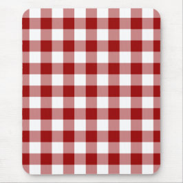 Patroon rode en witte gingham muismat