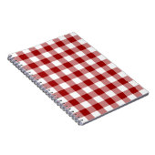 Patroon rode en witte gingham notitieboek (Rechterzijde)