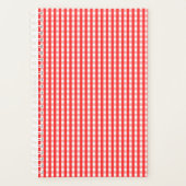 Patroon rode en witte gingham planner (Voorkant)