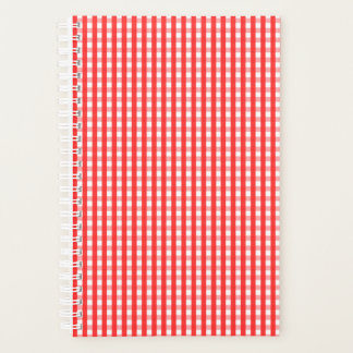 Patroon rode en witte gingham planner