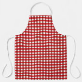 Patroon rode en witte gingham schort (Voorkant)