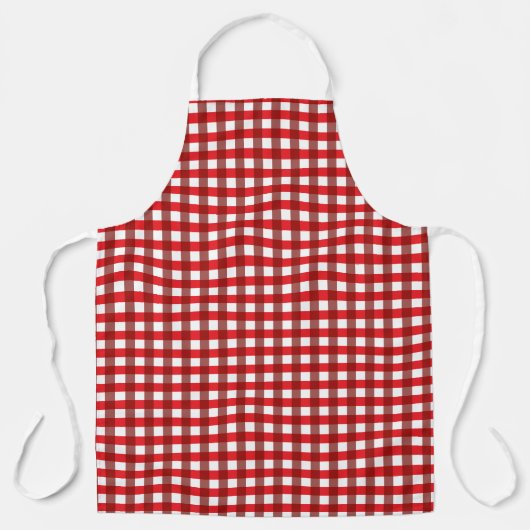 Patroon rode en witte gingham schort (Voorkant)