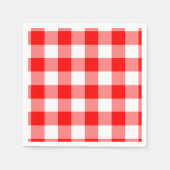 Patroon rode en witte gingham servetten (Voorkant)
