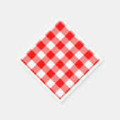 Patroon rode en witte gingham servetten (Hoek)