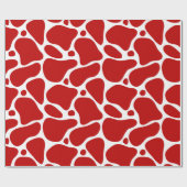 Patroon rode en witte Giraffe Cadeaupapier (Vlak)