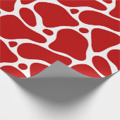 Patroon rode en witte Giraffe Cadeaupapier (Hoek)