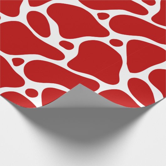 Patroon rode en witte Giraffe Cadeaupapier (Hoek)
