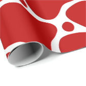 Patroon rode en witte Giraffe Cadeaupapier (Rol Hoek)