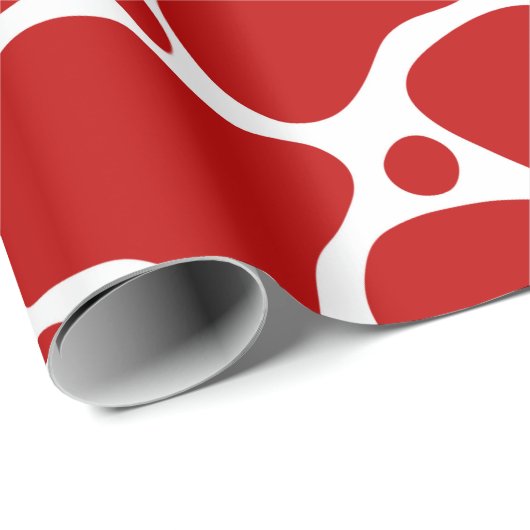 Patroon rode en witte Giraffe Cadeaupapier (Rol Hoek)