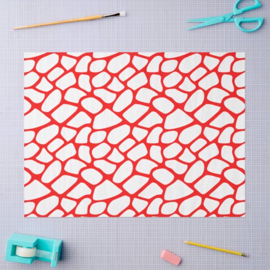 Patroon rode en witte Giraffe Tissuepapier (Craft)