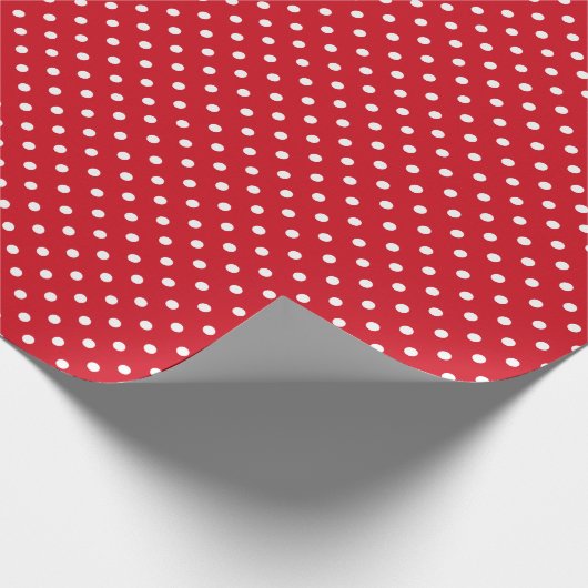 Patroon rode en witte poka cadeaupapier (Hoek)