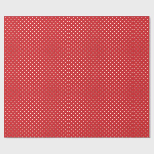 Patroon rode en witte poka Dots Cadeaupapier (Vlak)