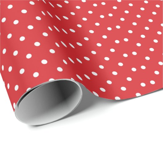 Patroon rode en witte poka Dots Cadeaupapier (Rol Hoek)