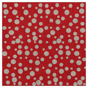 Patroon rode en witte poka Dots Stof