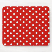 Patroon rode en witte poka muismat (Voorkant)