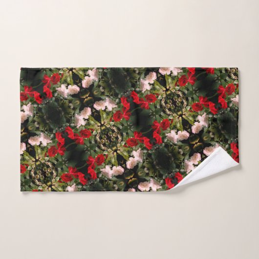 Patroon rode en witte Rozen Bad Handdoek (Handdoek)