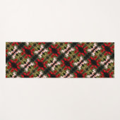 Patroon rode en witte Rozen Yogamat (Voorkant (horizontaal))