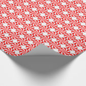 Patroon rode en witte Snoepjes Cadeaupapier (Hoek)