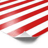 Patroon rode en witte streep foto afdruk (Hoek)