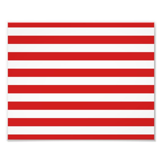 Patroon rode en witte streep foto afdruk (Voorkant)