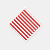 Patroon rode en witte streep servet (Hoek)