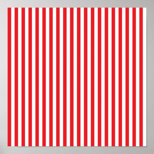 Patroon rode en witte strepen poster (Voorkant)