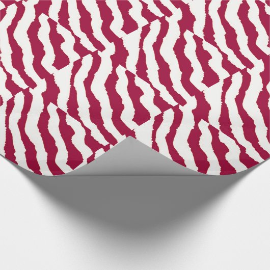 Patroon rode en witte Zebra Cadeaupapier (Hoek)