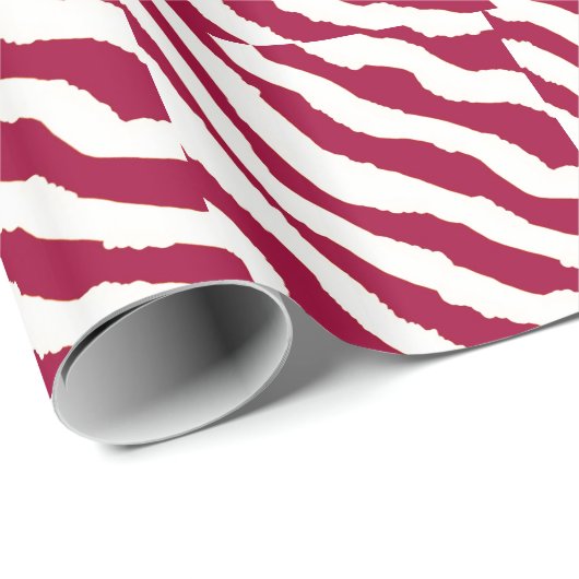 Patroon rode en witte Zebra Cadeaupapier (Rol Hoek)