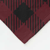 Patroon rode en zwarte buffelplaat fleece deken (Hoek)