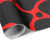 Patroon rode en zwarte Giraffe Cadeaupapier (Rol Hoek)