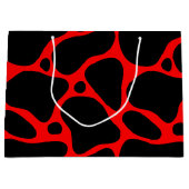 Patroon rode en zwarte Giraffe Groot Cadeauzakje (Voorkant)