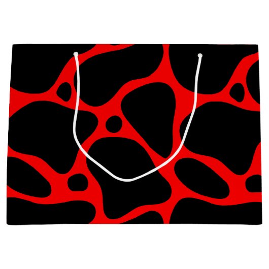 Patroon rode en zwarte Giraffe Groot Cadeauzakje (Voorkant)