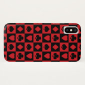 Patroon rode en zwarte-kaartsleuven Case-Mate iPhone case (Achterkant (horizontaal))