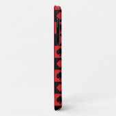Patroon rode en zwarte-kaartsleuven Case-Mate iPhone case (Achterkant/links)