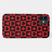 Patroon rode en zwarte-kaartsleuven Case-Mate iPhone case (Achterkant (horizontaal))