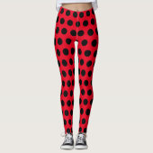 Patroon rode en zwarte pols leggings (Voorkant)