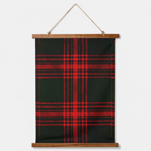 patroon rode en zwarte tartan hangend wandkleed (Voorkant)
