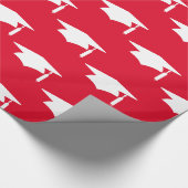 Patroon rode graduvaten - Afstuderen Cadeaupapier (Hoek)