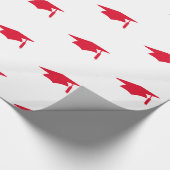 Patroon rode graduvaten - Afstuderen Cadeaupapier (Hoek)