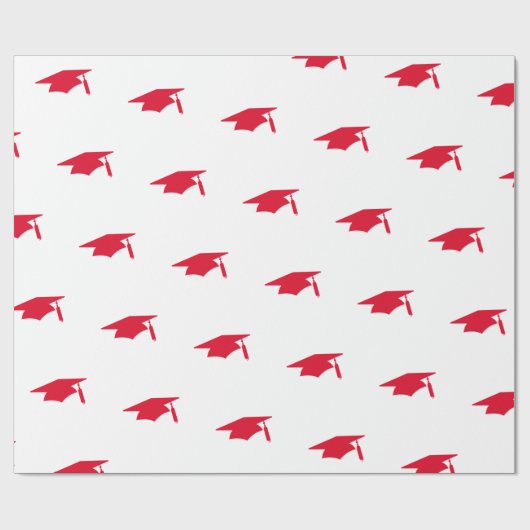 Patroon rode graduvaten - Afstuderen Cadeaupapier (Vlak)
