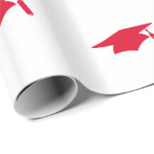 Patroon rode graduvaten - Afstuderen Cadeaupapier (Rol Hoek)