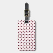 Patroon/Rode Harten Bagagelabel (Voorkant verticaal)