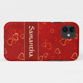 patroon rode harten Case-Mate iPhone case (Achterkant (horizontaal))