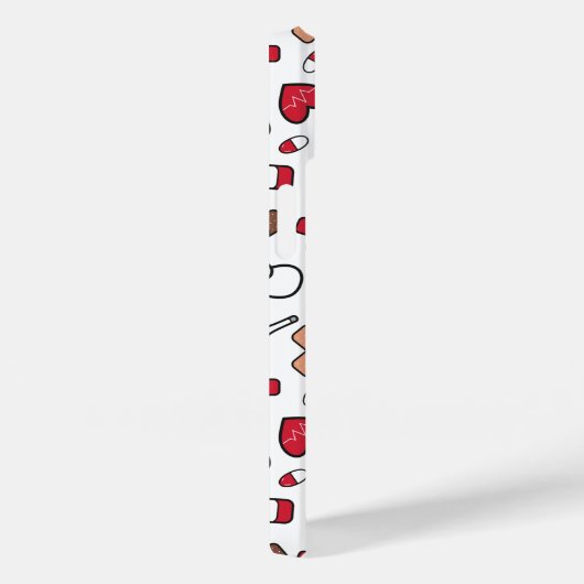 Patroon rode harten verpleegster Case-Mate iPhone case (Achterkant / Rechts)