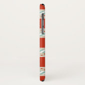 Patroon rode Mint Stripes Snowflakes Case-Mate iPhone Case (Achterkant/links)