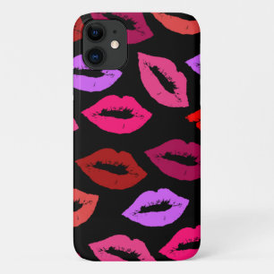 Patroon rode, Paarse en roze Pucker Lip Case-Mate iPhone Case