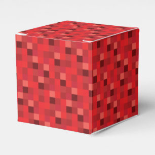 Patroon rode pixels bedankdoosjes