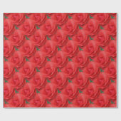 Patroon rode roodroze Natuur Cadeaupapier (Vlak)